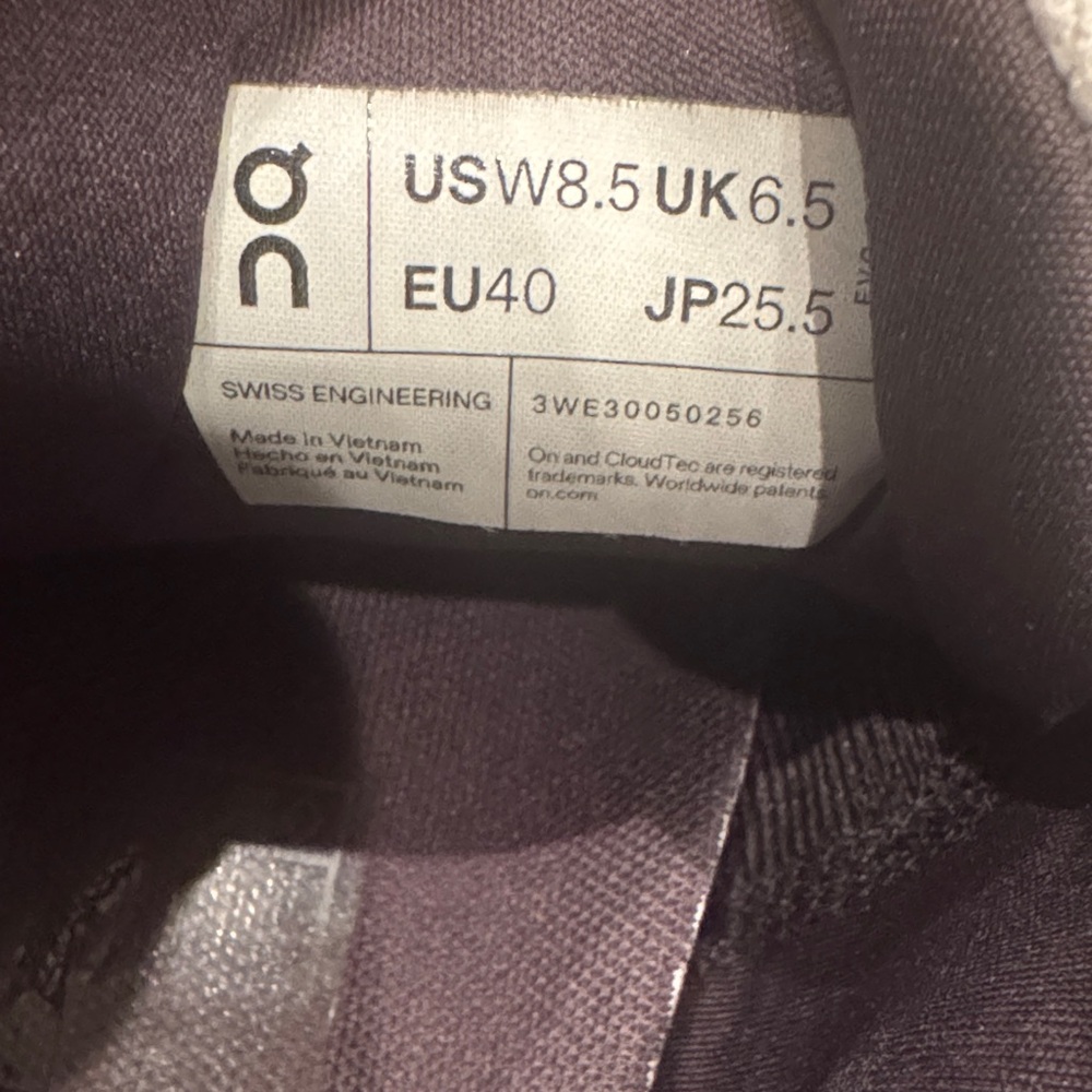 On Running White and Black Sneakers with Orange Detail - Picture 6 of 6